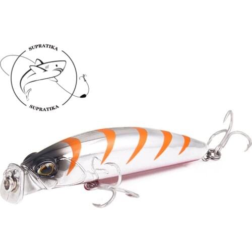 1Piece 80mm 10g Popper Lure Isca Artificial Minnow Bait Hard Baits With 2 Treble Hooks For Ocean Fishing Lures Tackle Pesca