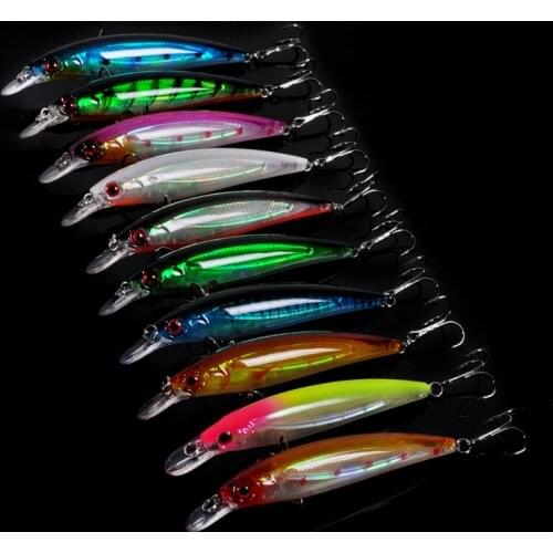 10pcs 4.33" 0.53oz Minnow Fishing Lure Pesca Iscas Artificiais Wobbler Carp Artificial Lures Fly Fishing Tackle Hard Crank Bait