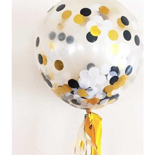 18 Inch Paper Round Latex Rose Gold Sequin Balloon Wedding Birthday Party Decoration Sequin Balloon