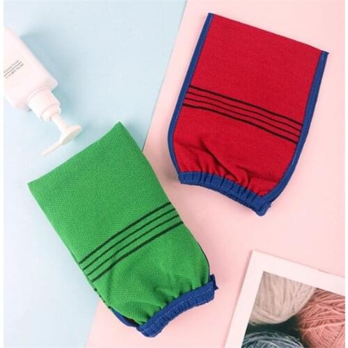 1pc Shower Spa Exfoliator Two-sided Bath Glove Body Cleaning Scrub Mitt Rub Dead Skin Removal Magic Peeling Glove