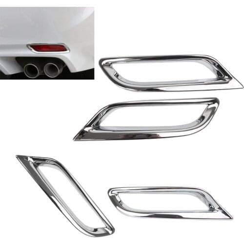 2PCS Car Styling Rear Tail Fog Light Lamp Covers Trim Decoration for Toyota Camry XV70 2017 2018 Chrome