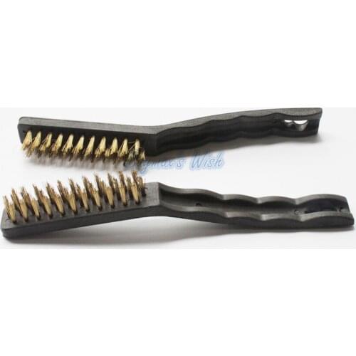 2Pcs/Set Dental Instrument and bur CLEANING BRUSH Tool Brass New