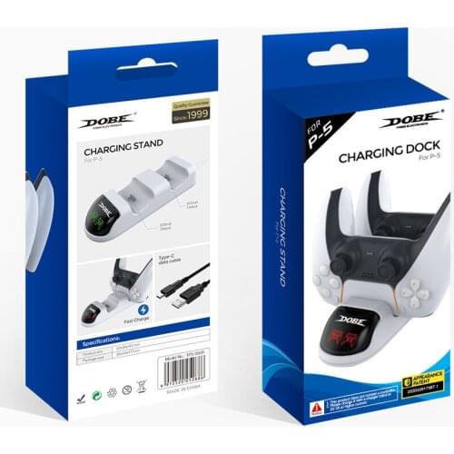 2020 Type-C USB3.1 Dual Fast Charger for DualSense Charging Cradle Dock Station for PS5 Wireless Controller Game Accessories