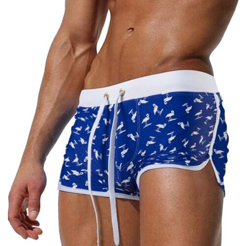 A278 Austinbem Man Men Swimwear Sunga Summer Marabou Printing Mens Swimsuits Surf Board Beach Wear Swimming Trunks Boxer Shorts