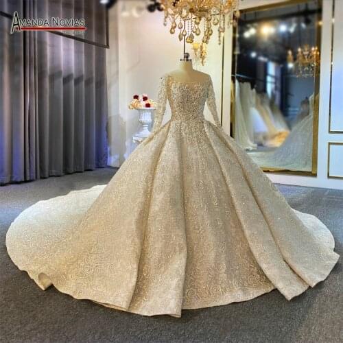 Amanda Novias brand full lace wedding dress high quality with good price 2020 new brides