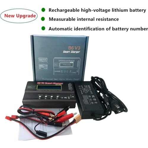 Battery Lipro Balance ChargerNEW Upgrade iMAX B6 V3 charger Lipro Digital Balance Charger 12v 6A Power Adapter Charging Cables