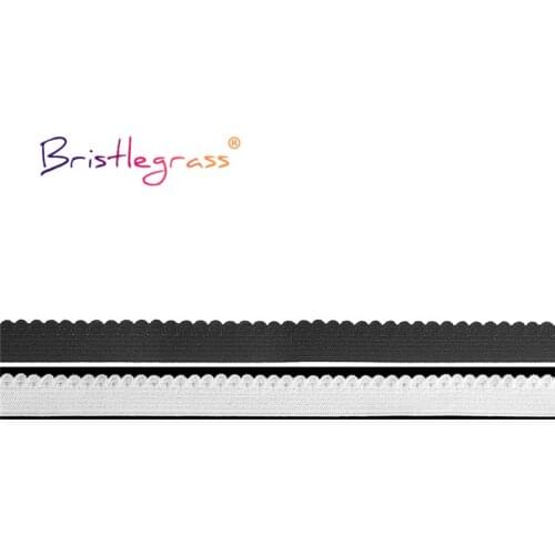 BRISTLEGRASS Combo 4 Yard 3/8" 10mm Picot Loop Decorative Frilly Lace Trim Elastics Spandex Bands Tape Underwear Lingerie Sewing