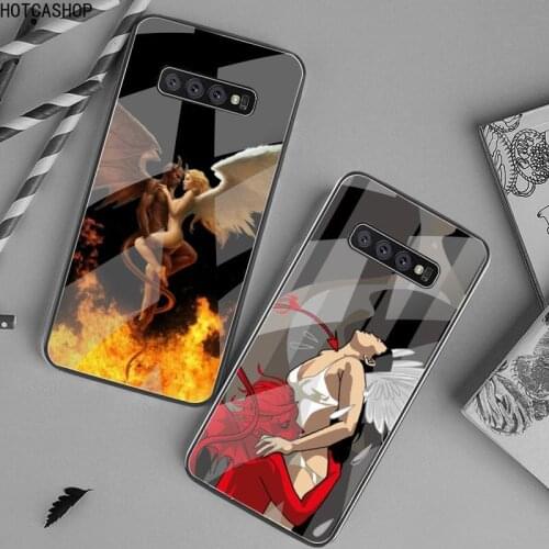 Devil Angels Phone Case Tempered Glass For Samsung S20 Plus S7 S8 S9 S10 Plus Note 8 9 10 Plus