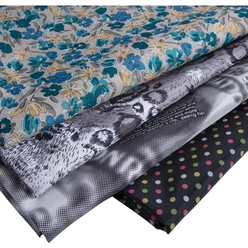 Cheap Polyester Fabric Newspaper Leopard Print Taffeta Fabric For Bag Lining 50*150 Cm/Piece W21