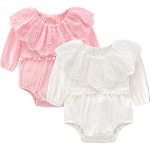 Autumn Baby Girl Clothes Girls Hollow Tassel Cute Simple Style Romper Jumpsuit Playsuit Outfit Baby Clothes 0-24M