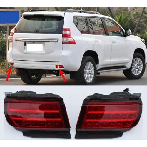 For Toyota Prado FJ150 2010-2018 High quality LED Smoked Car Rear Fog Light Driving Bumper Lamp