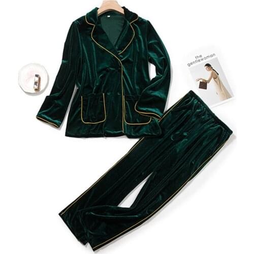 Fdfklak 2 Piece Lounge Wear Turn-Down Neck Pajamas Women Set Long Sleeve Sleepwear Pijama Female Sleep Clothes Pyjamas