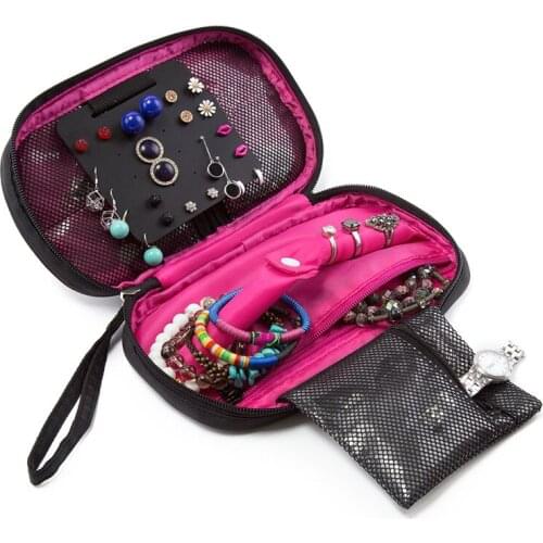 Travel Women Jewelry Bag Multifunction Portable Necklace Holder Earring Ring Pouch Bracelet Watch Jewelry Case