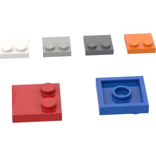 BuildMOC Assembles Particles 33909Tile Modified 2x2 with Studs-Edge For Building Blocks Part DIY Edu