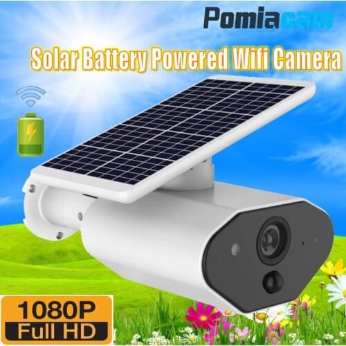 HD 1080P Solar Panel Charger Battery Powered Wifi IP Camera L4 Wireless Waterproof Outdoor CCTV Camera with PIR Remote Detection