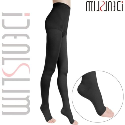 IDEALSLIM Medical Compression Tights Women Open Toe Pantyhose Compression Stockings
