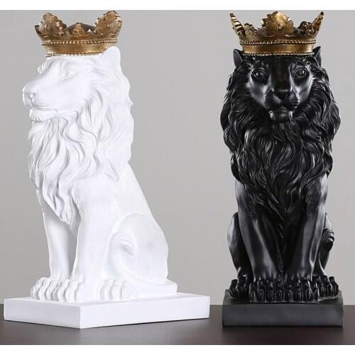 CROWN LION STATUE DECORATION NORDIC LIVING ROOM WINE CABINET TV CABINET NEW YEAR DECORATIONS MODERN MINIMALIST OFFICE ART DECORA