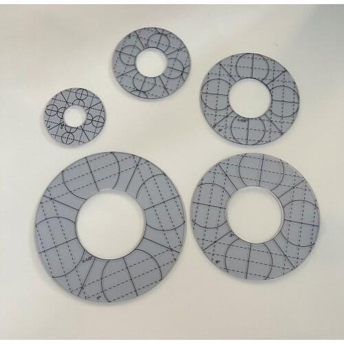 DIY Sewing Patchwork Ruler Tool Set Acrylic Ruler Circle Plastic Ruler Square Leather Template Ruler Cute Heart Quilting Tools