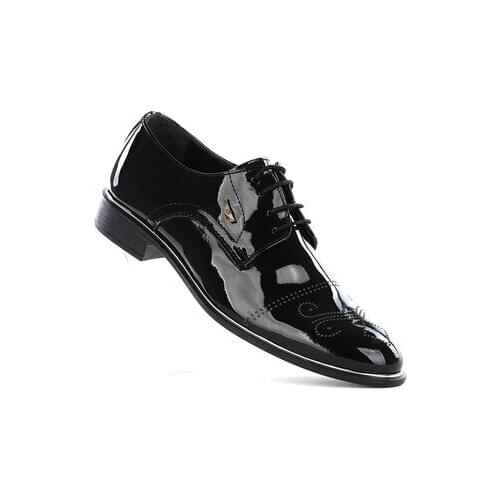 MODAHAVUZU Men's Patent Leather Shoes