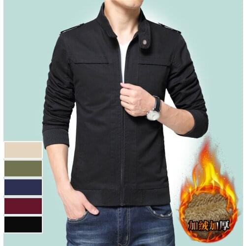 Mens Casual Style Jacket Washed Plus Velvet Thick Warm Jacket Winter New Style Mens Plus-size Coat