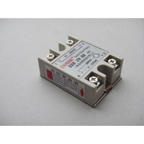 NEW! Solid State Relay SSR 20A with Protective Flag SSR-20DA 20A DC control AC
