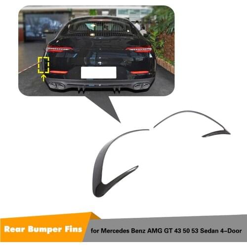 Carbon Fiber Rear Bumper Wind Knife For Mercedes-Benz AMG GT 43 50 53 Sedan 4-Door 2019 2020