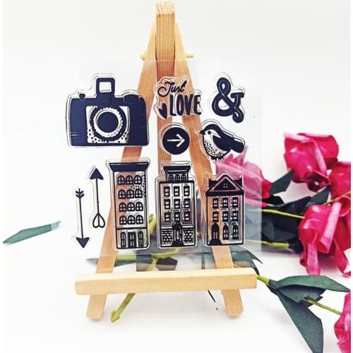 9.5*9.5CM Hot selling camera transparent clear stamp / silicone seal roller stamp DIY scrapbook album / card production
