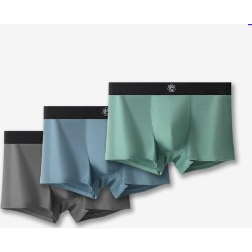 Men Boxer Shorts Graphene Cotton Man Underwear Male Solid Color Breathable Shorts Panty Cueca Masculina