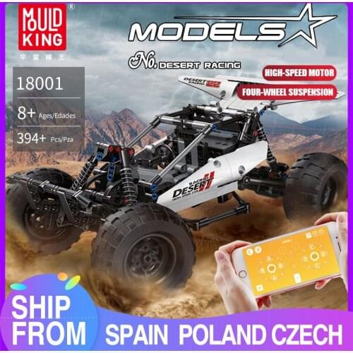 Mould King APP RC Climbing Truck Desert Racing Car High-tech Off-road Vehicle Model MOC Building Blocks Bricks Toys For Children