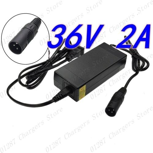 36V 2A lead-acid battery charger electric scooter e-bike wheelchair Charger lead acid battery 3-Pin XLR Connector