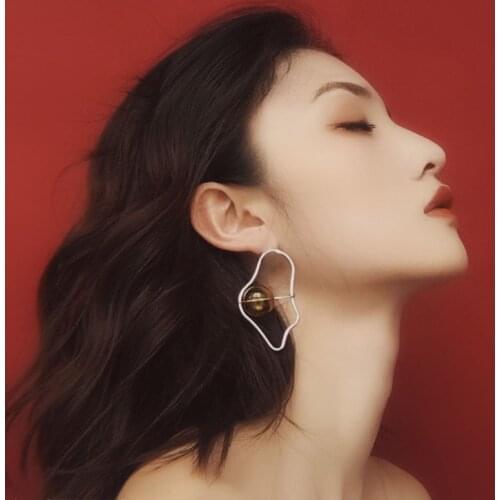 Original Caramel Glass Ball Dangle Earrings For Women 2019 Stunning Bubble GEO Drop Earrings Jewelry Earrings Femme Bijoux Gift