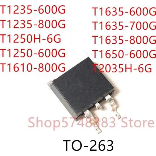 10PCS T1235-600G T1235-800G T1250H-6G T1250-600G T1610-800G T1635-600G T1635-700G T1635-800G T1650-600G T2035H-6G TO-263