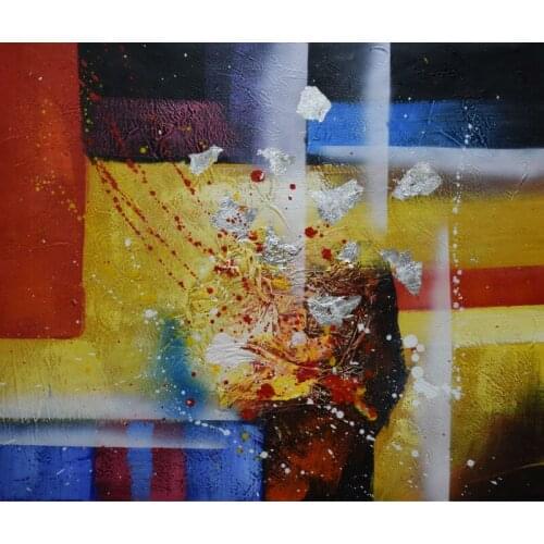 100% Hand Painted Modern Abstract Oil Painting on Canvas Texture Knife Thick Oil Painting Wall Picture Painting for Living Room