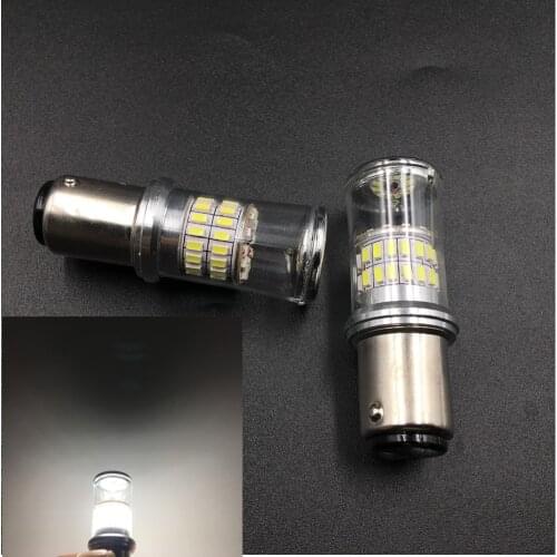 2pcs S25 1157 P21/5W BAY15D 3014 48 SMD Auto Turn Signal LED White 12V DC Lamps Brake Tail Lights Led 48SMD