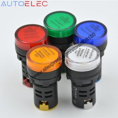 50Pcs AD136-22DS/AD22-22DS 22mm LED Indicator lights Power Indicator 5 color Signal Lamp for Power Distribution Cabinet