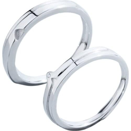 925 Sterling Silver Best Match Forever Couple Rings Male Female Love Diamond Ring for Women Lovers Fine Jewelry Wedding Bands