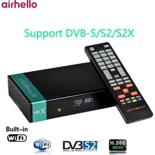 Airhello V8X 1080P Full HD DVB-S/S2/S2X Satellite Receiver Support CA PowerVu Bisskey H.265 Built-in Wifi V8 Nova Upgrade