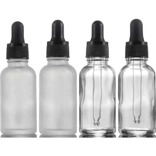 30ML Essential Oil Bottles Transparent Glass Bottles With Glass Dropper Travel Dropper Liquid Pipette Bottle Refillable Bottles