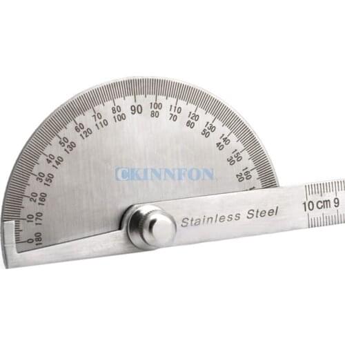DHL 50PCS Stainless Steel 180 degree Protractor Angle Finder Arm Measuring Ruler Tool