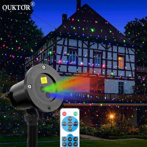 Moving Sky Star Laser Projector Showers RGB Christmas LED Stage Light Garden Lawn Light Home Party Xmas Tree Decorative Outdoor