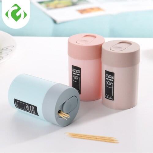 Creative Toothpick Holder Container Household Table Toothpick Storage Box Holder Portable Toothpick Dispenser Random Color