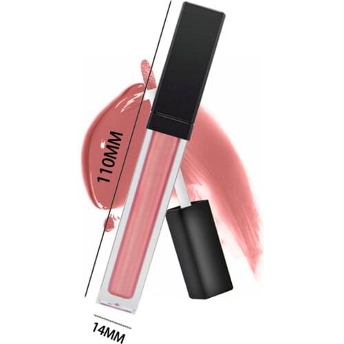 Square Tube Lip Gloss Nonstick cup Easy To Color Long Lasting Cosmetics Private Label Wholesale