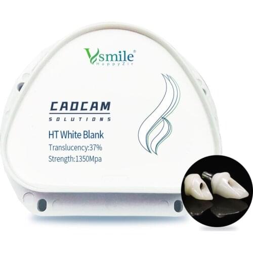 Dental Zirconia Block For 1350 Translucency 37% Crown Coping 14 Unit Long Bridges Ammsn Girrbach CADCAM