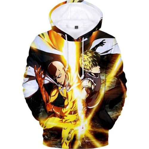 Hot sale Japanese Anime One Punch Hoodie Man Cosplay Costume Saitama Oppai 3D Printed Clothes Oversized Boys/girlsSweatshirts