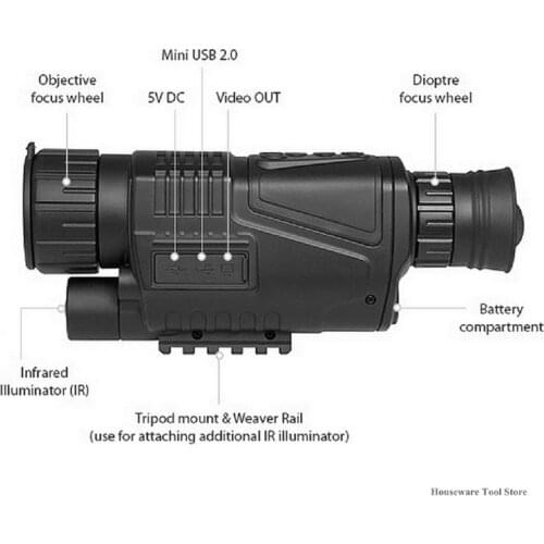 5X40 Monocular Night Vision Infrared Night-Vision Camera Military Digital Monocular Telescope Night Hunting Navigation DeviceNew