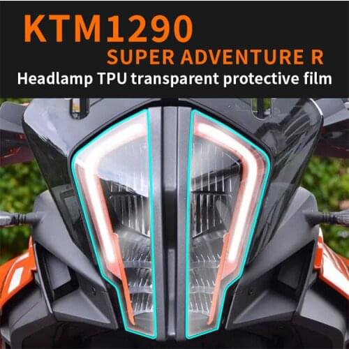 Motorcycle Headlamp Film Tpu Transparent Protective Scratch Repair and Waterproof Modification for KTM 1290 Super Adv