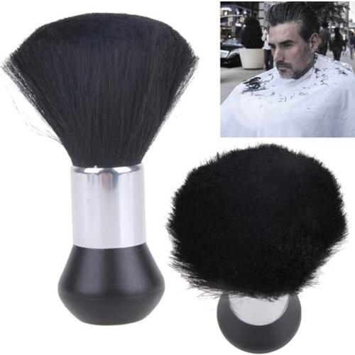 New Professional Neck Face Duster Brushes Barber Hair Clean Soft Black Hairbrush Salon Cutting Hairdressing Styling Make Tools
