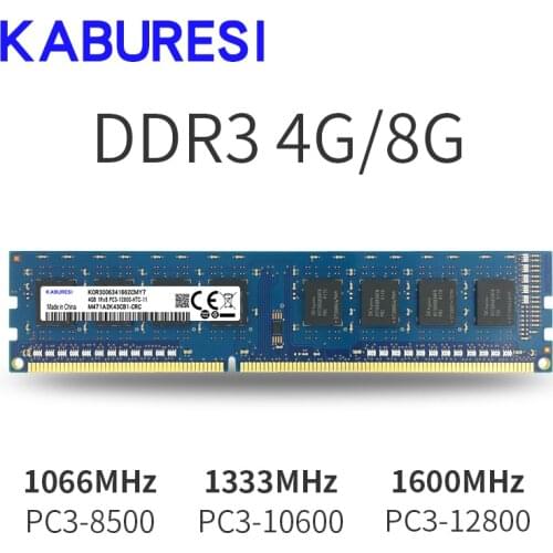 Kaburesi Brand Sealed DDR3 2GB/4GB 1066MHz 1333MHz 1066MHz Memory Ram memoria ram For desktop PC