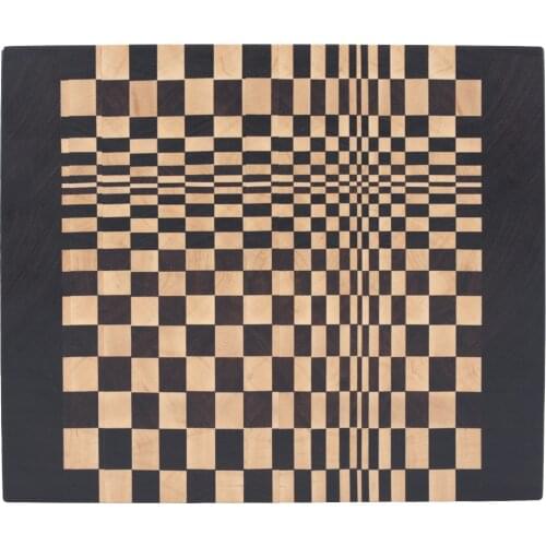 Magenta Wood End Grain Cutting Board Wenge Maple 3 Size Asymmetrical Pötikare Pattern