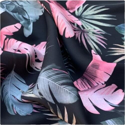 Width 59" Fashion Simple Thick Non Transparent Chiffon Fabric By The Half Yard For Dress Shirt Material